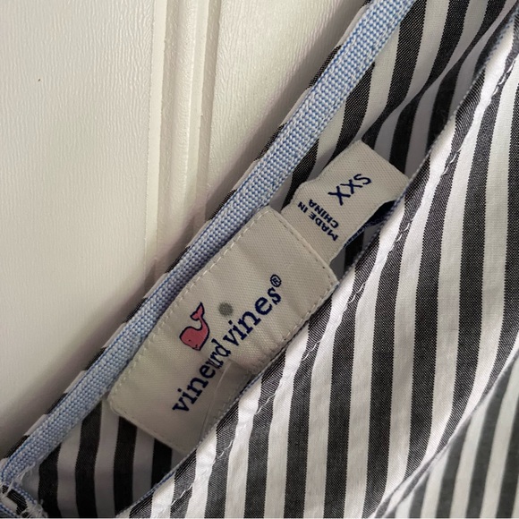 Vineyard Vines taffy stripe bow top blue/white SIZE XXS - Picture 9 of 10